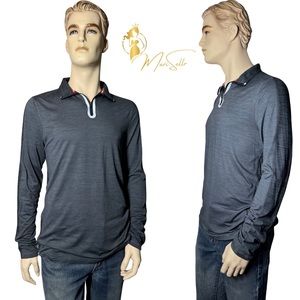 NEW!! RBX Gray Performance Polo Shirt Long Sleeve